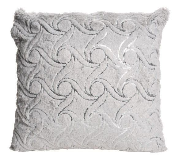 H&L Dekorační polštář s flitry, šedá