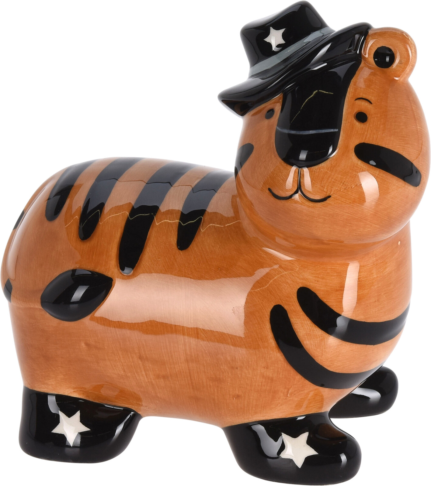 H&L Dětská keramická pokladnička Tygr, oranžová