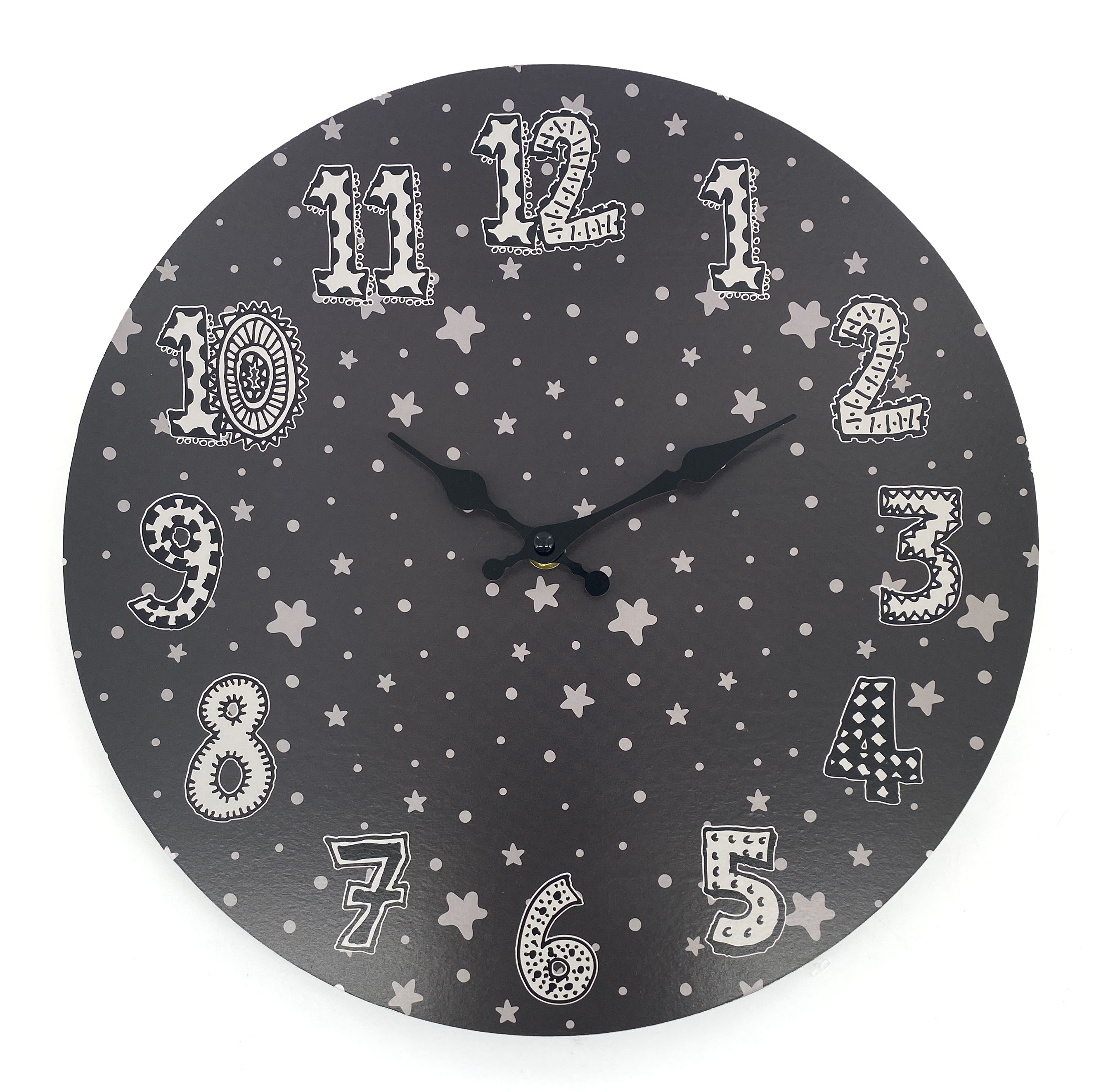 H&L Dětské nástěnné hodiny 33cm, noc