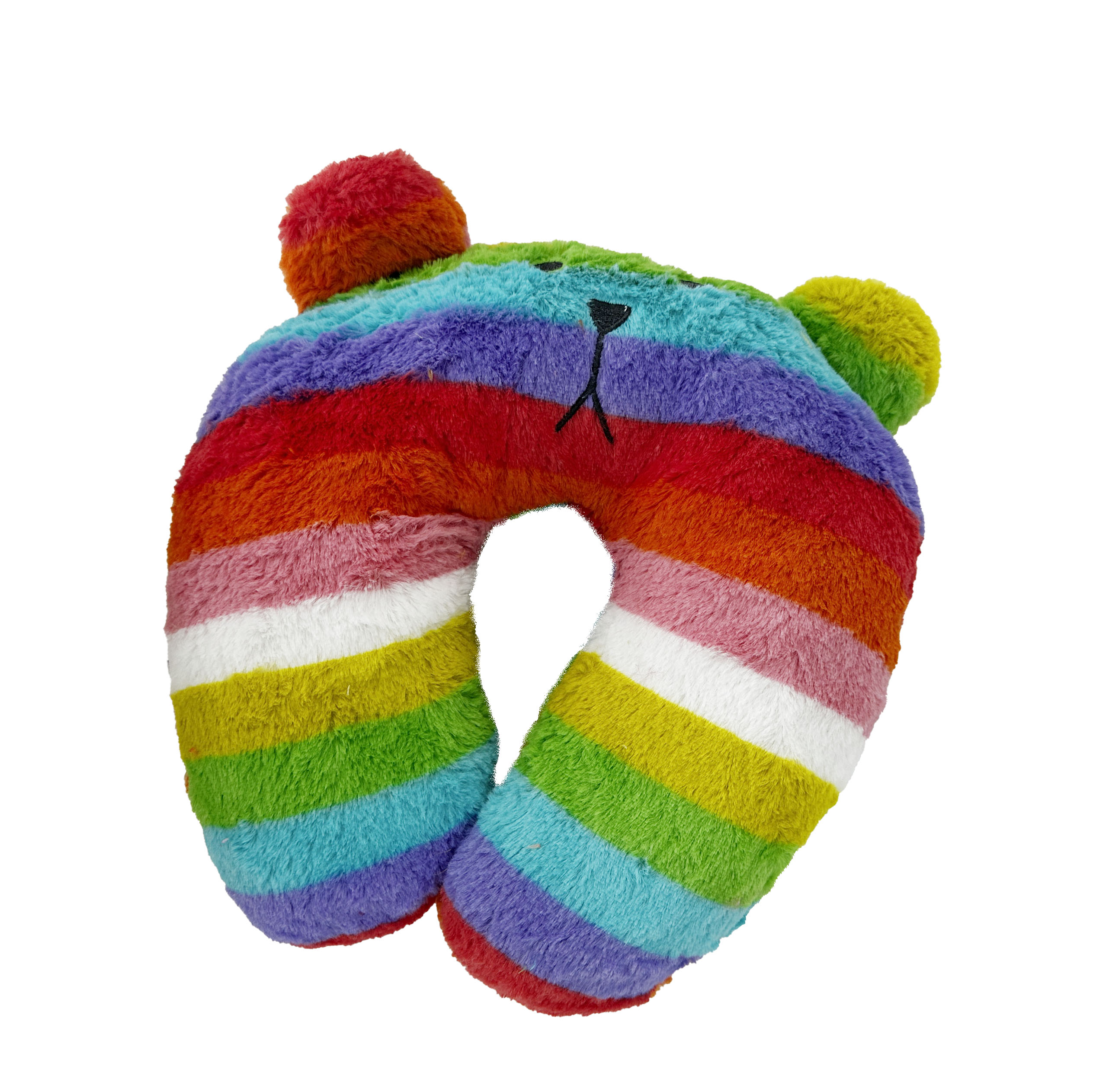 H&L Dětský cestovní polštářek Rainbow 30×30 cm, duhové proužky