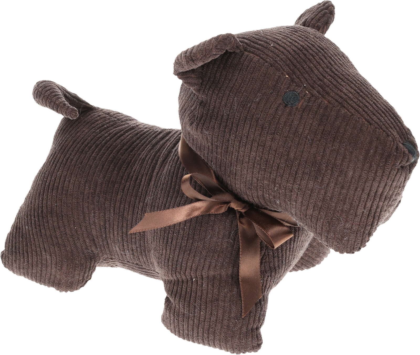 H&L Dveřní zarážka Pes, manšestr, hnědá