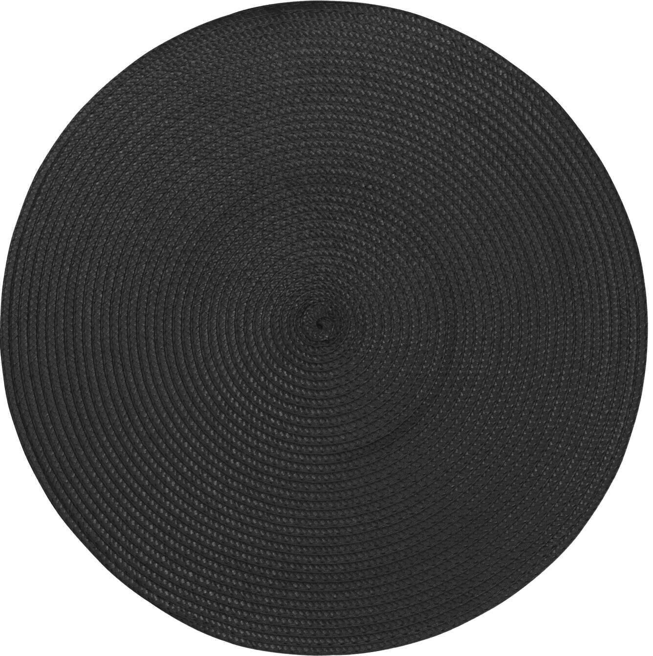 H&L Prostírání kulaté 38 cm, černá