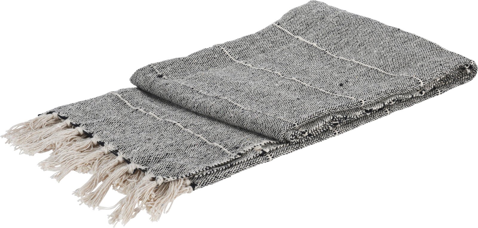 H&L Tkaný pléd/přehoz,130x170cm, černá