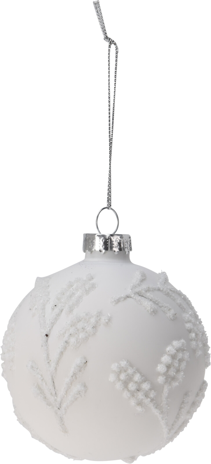 H&L Vánoční skleněná baňka 8cm, matná bílá