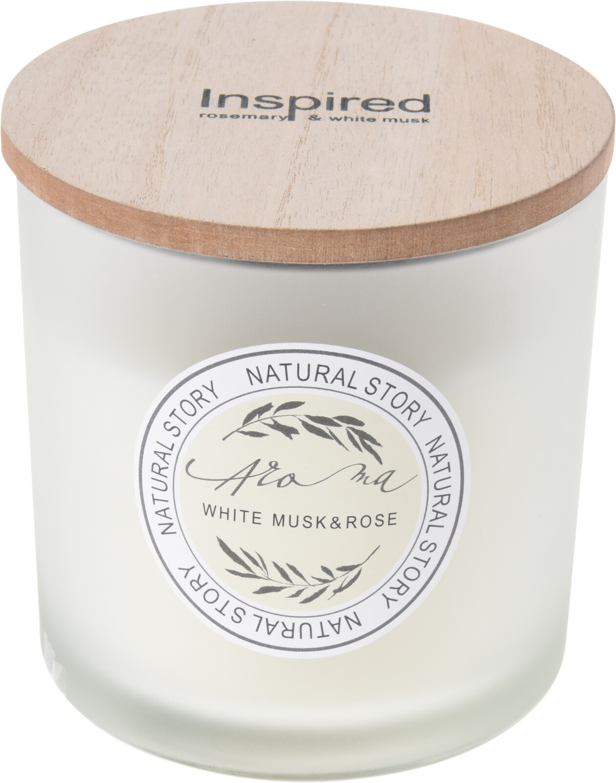 H&L Vonná svíčka ve skle Natural story 10cm, White Musk & Rose