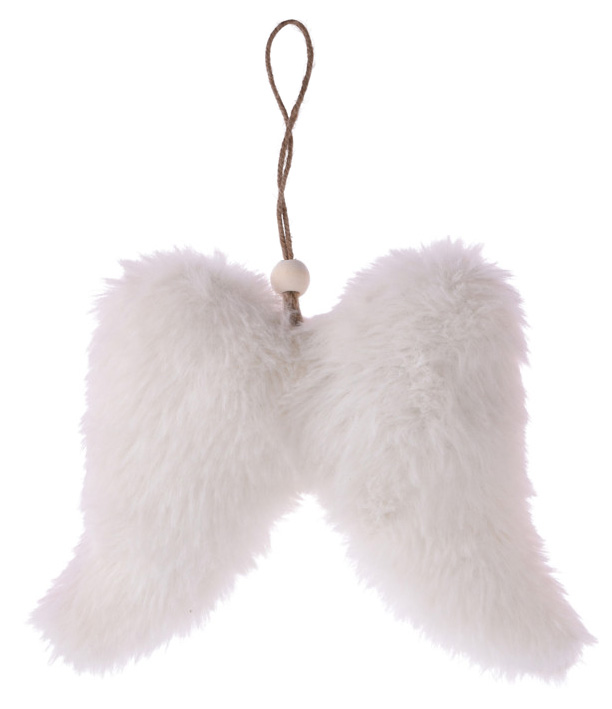 H&L Závěsná dekorace KŘÍDLA ,10cm, bílá