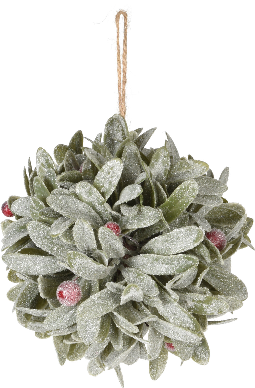 H&L Závěsná dekorační koule Leaf 11cm, červené bobule