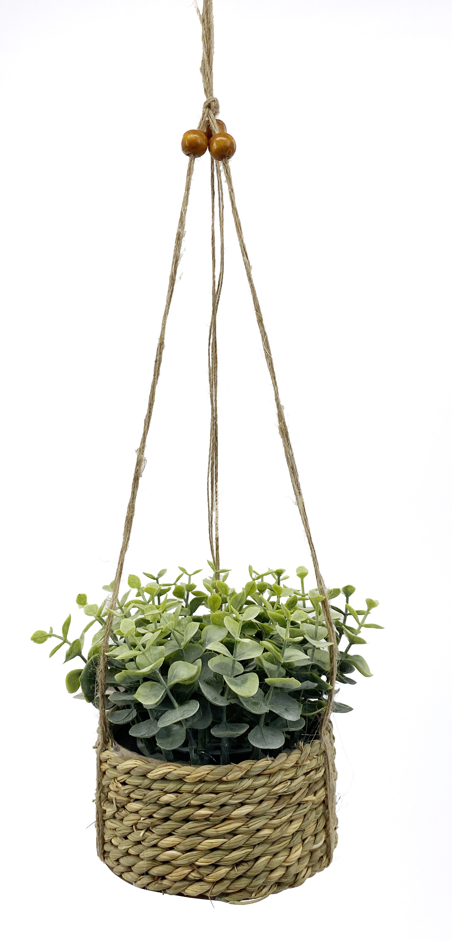H&L Závěsná květina v květináčku z mořské trávy, varianta B