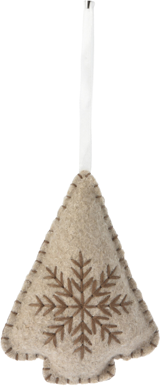 H&L Závěsná vánoční dekorace Strom, 10cm, světlehnědá