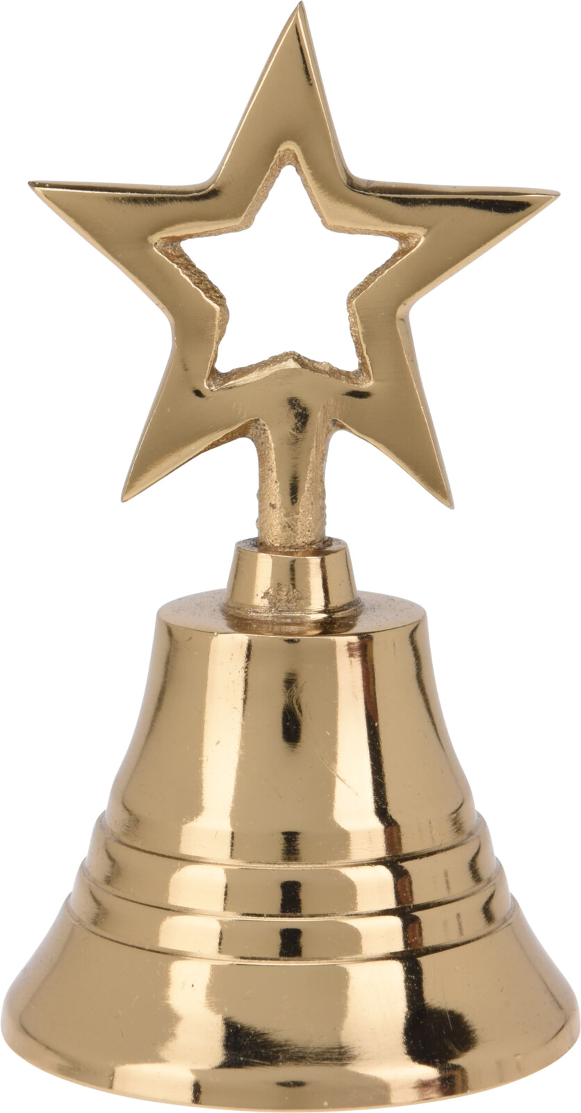 H&L Zlatý vánoční zvonek 10cm, hvězda