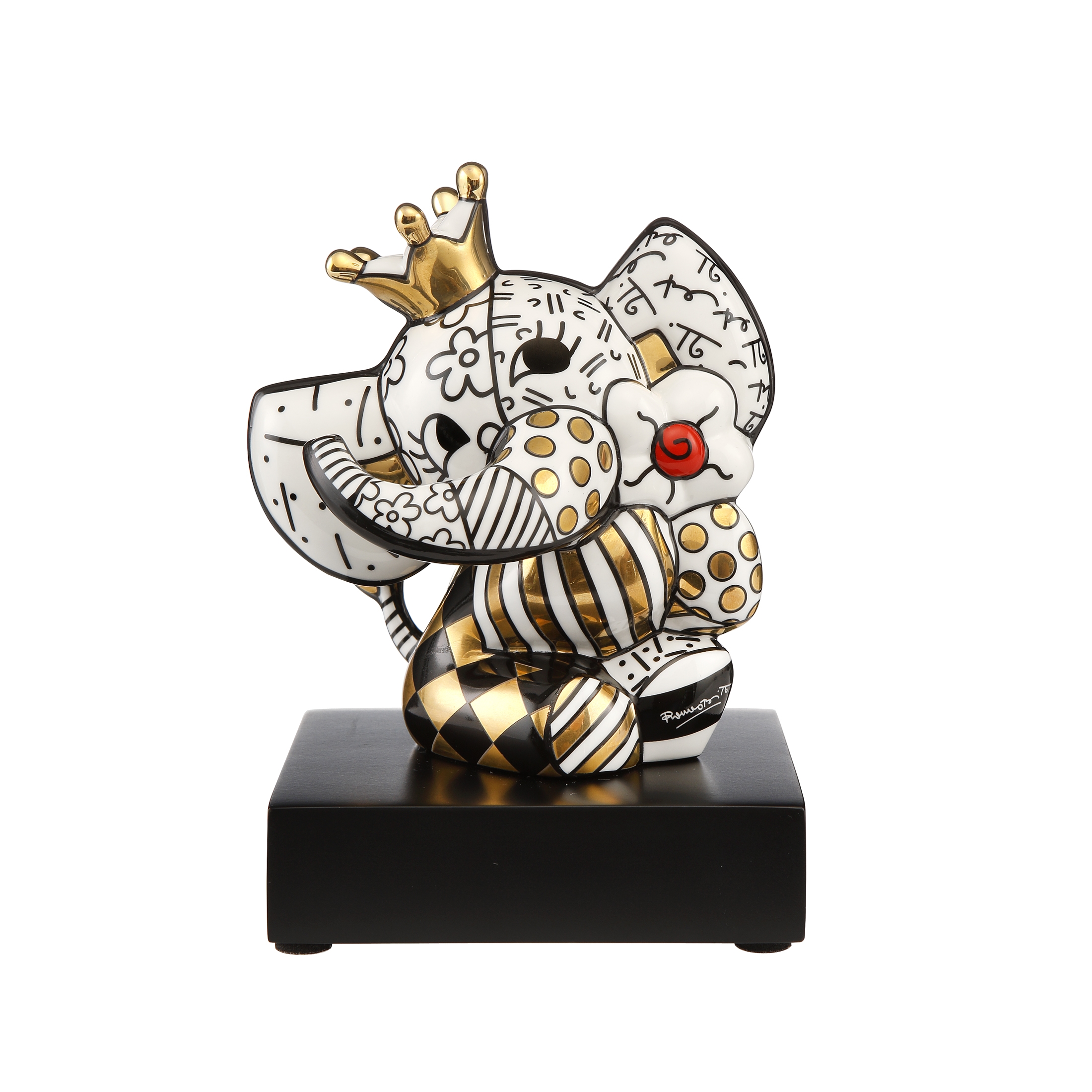 Goebel Romero Britto Golden Spring Elephant Socha