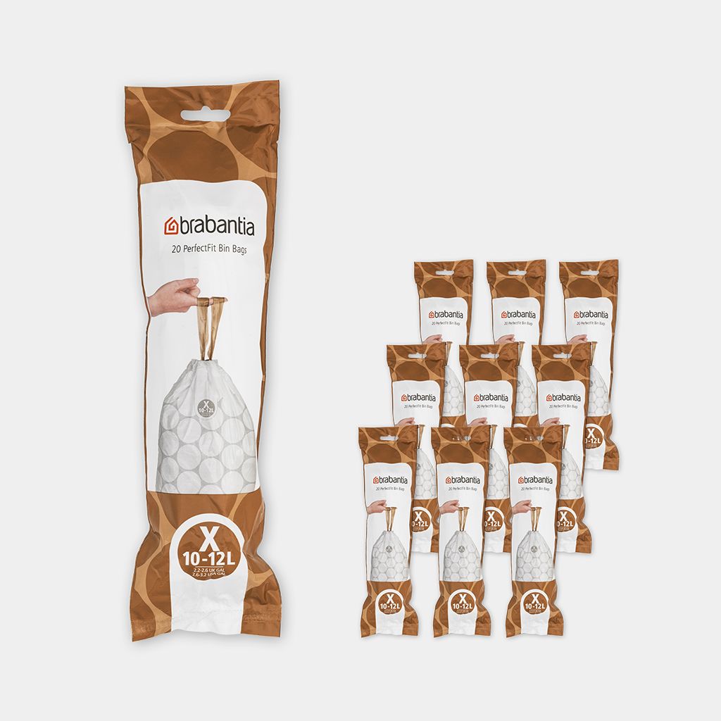 Brabantia PerfectFit sáčky 10-12L (X) do odpadkového koše - multipack 200 pytlů (10x20)