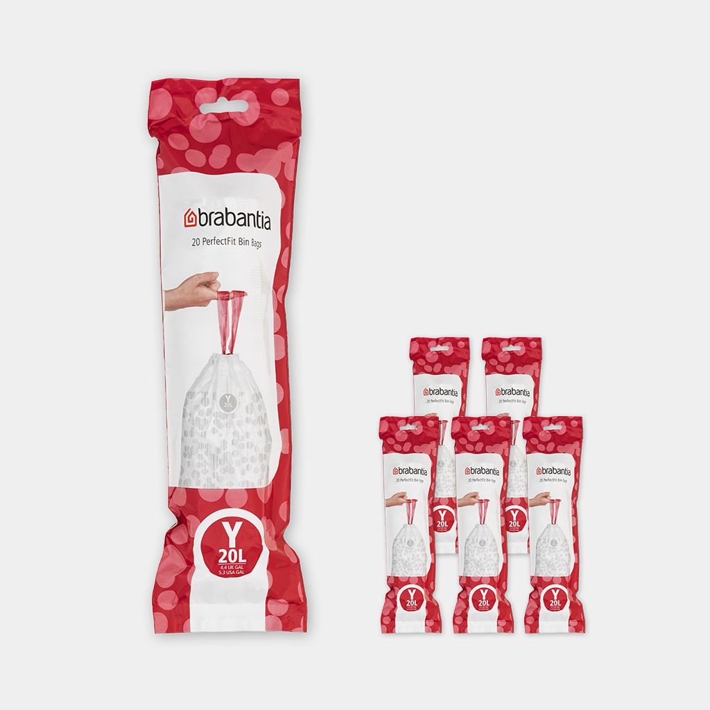 Brabantia PerfectFit sáčky 20L (Y) do odpadkového koše - multipack 120 pytlů (6x20)