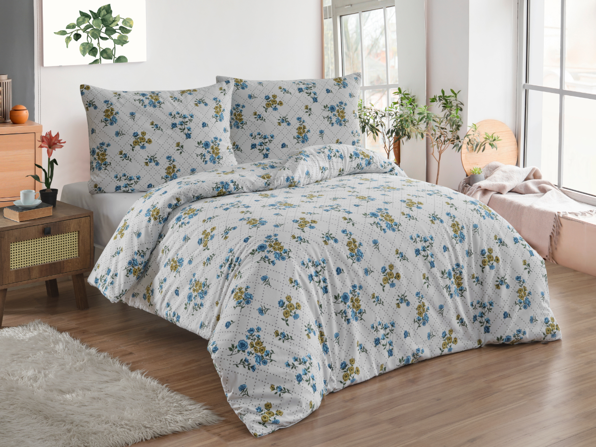 Povlečení francouzské bavlna 240x220,70x90 Olivie blue