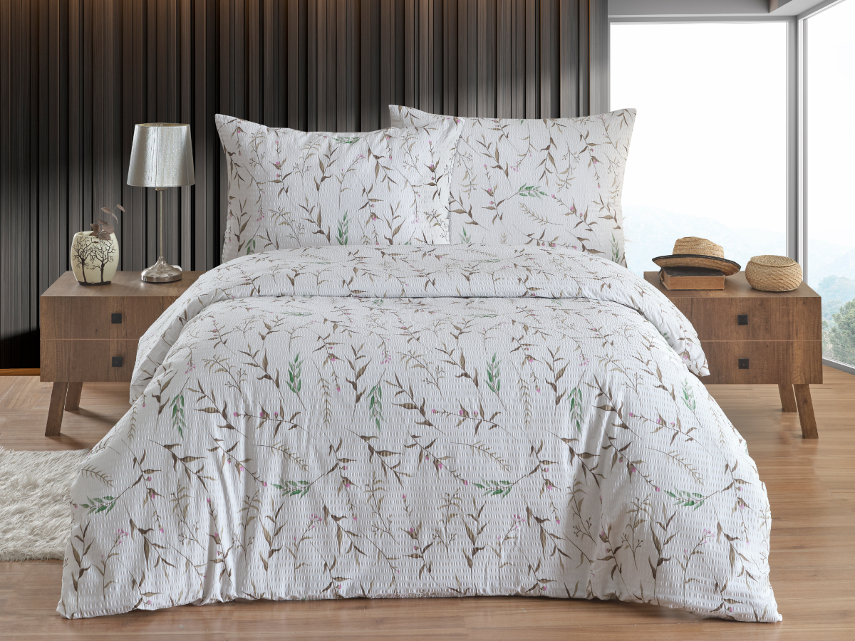 Povlečení francouzské krep 220x200, 70x90 Verona natur