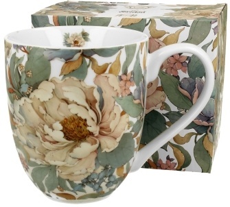 DUO Porcelain Porcelánový hrnek XXL Peony White