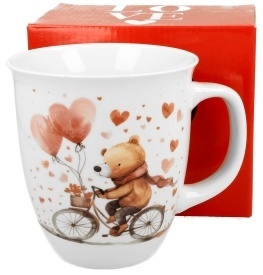 DUO Porcelain Porcelánový hrnek v dárkové krabičce Bear On A Bike