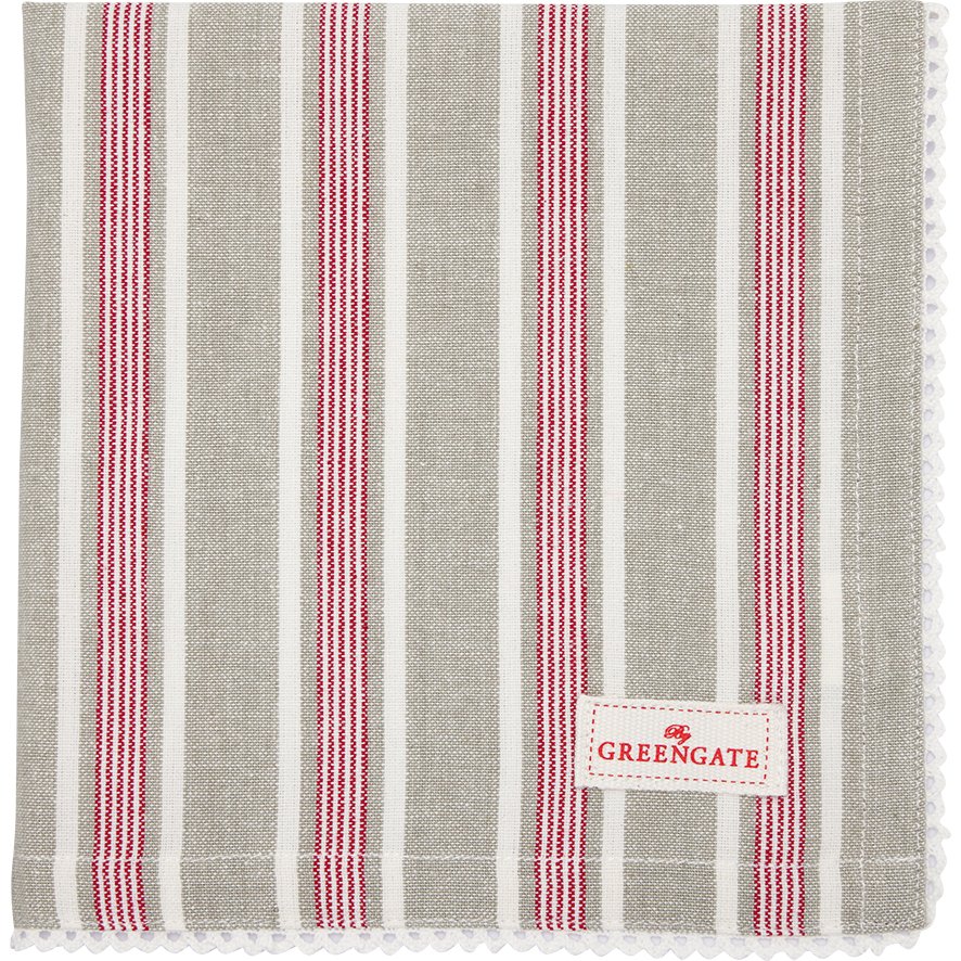GreenGate Bavlněný ubrousek Ivah Stripe Beige