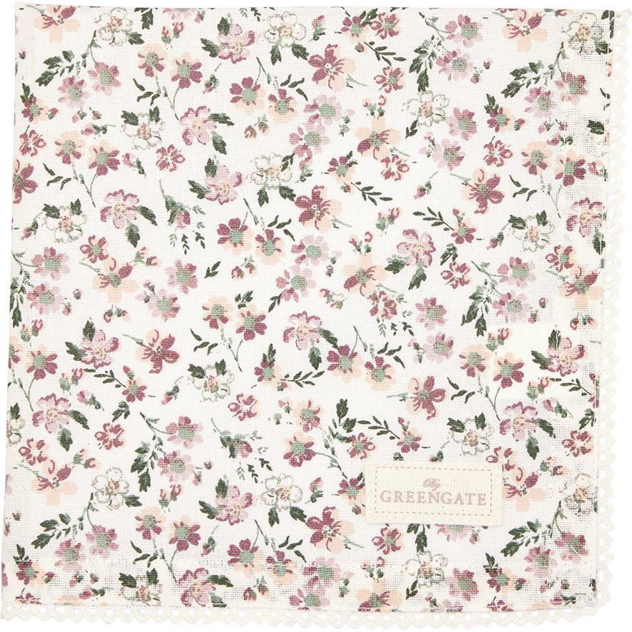 GreenGate Bavlněný ubrousek Marie Dusty Rose