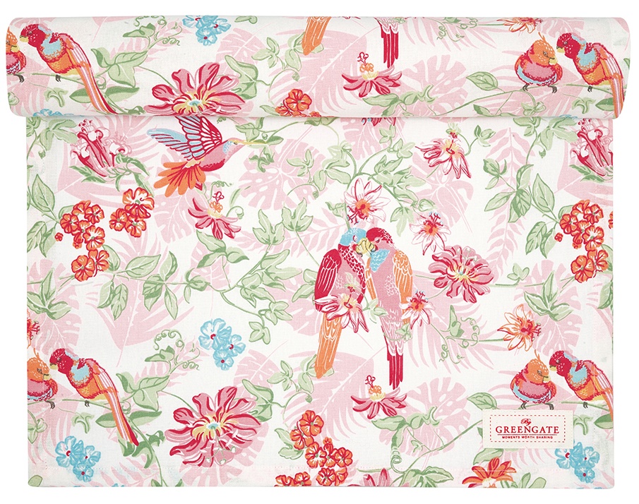 GreenGate Běhoun na stůl Fallulah White 45x140