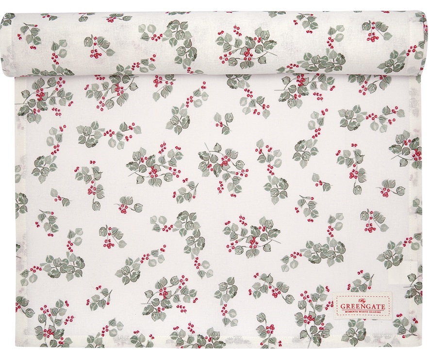 GreenGate Běhoun na stůl Scarlett White 45x140