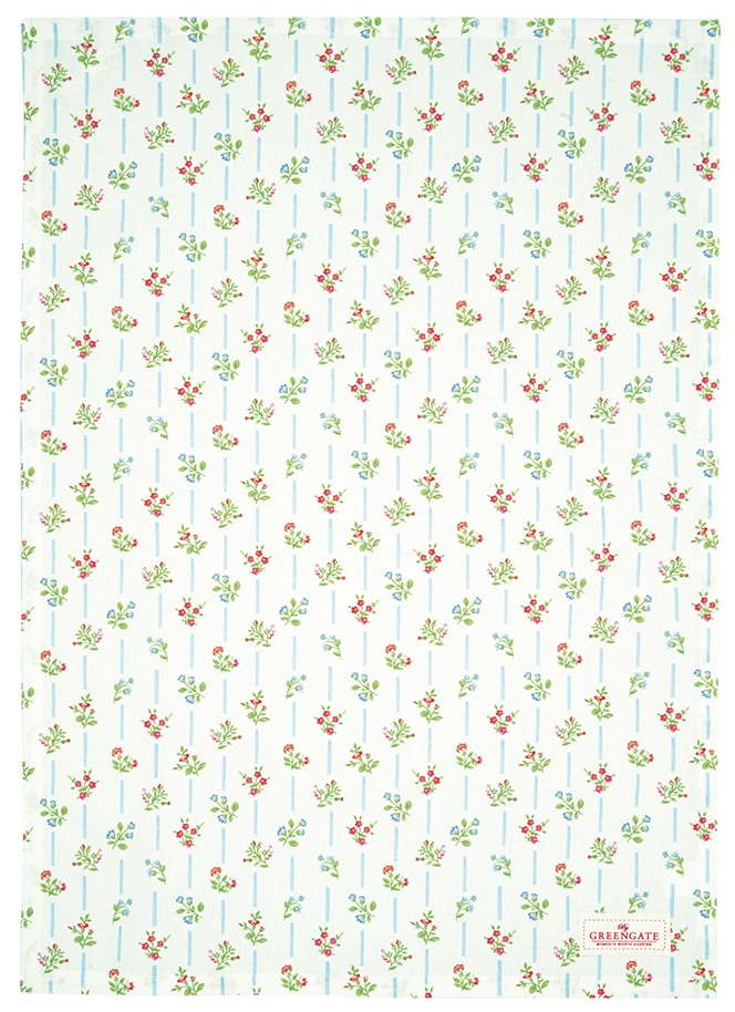 GreenGate Kuchyňská utěrka Hannah White