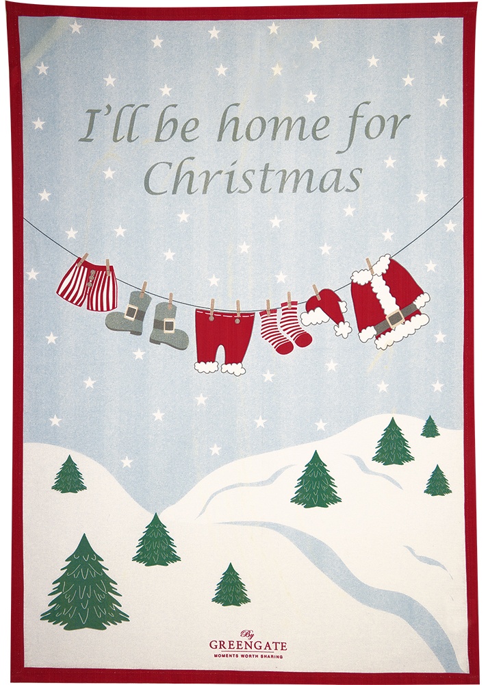 GreenGate Kuchyňská utěrka Home For Christmas