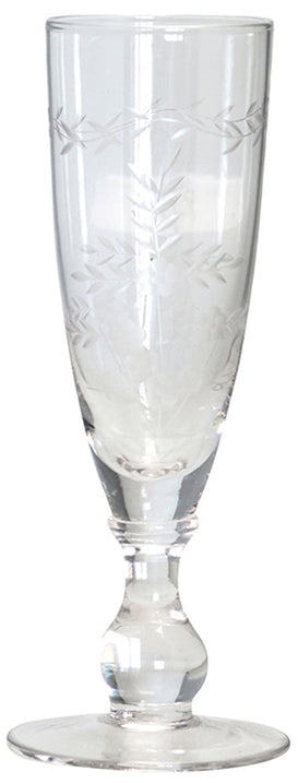 GreenGate Sklenička na sekt se zdobením