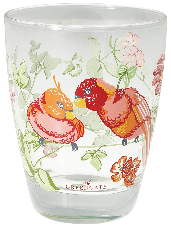 GreenGate Zdobená sklenička Fallulah White