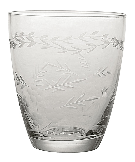 GreenGate Sklenička zdobená čirá