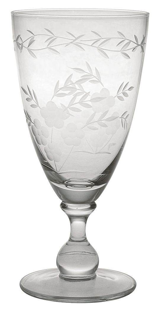 GreenGate Sklenička na víno se zlatým okrajem velká