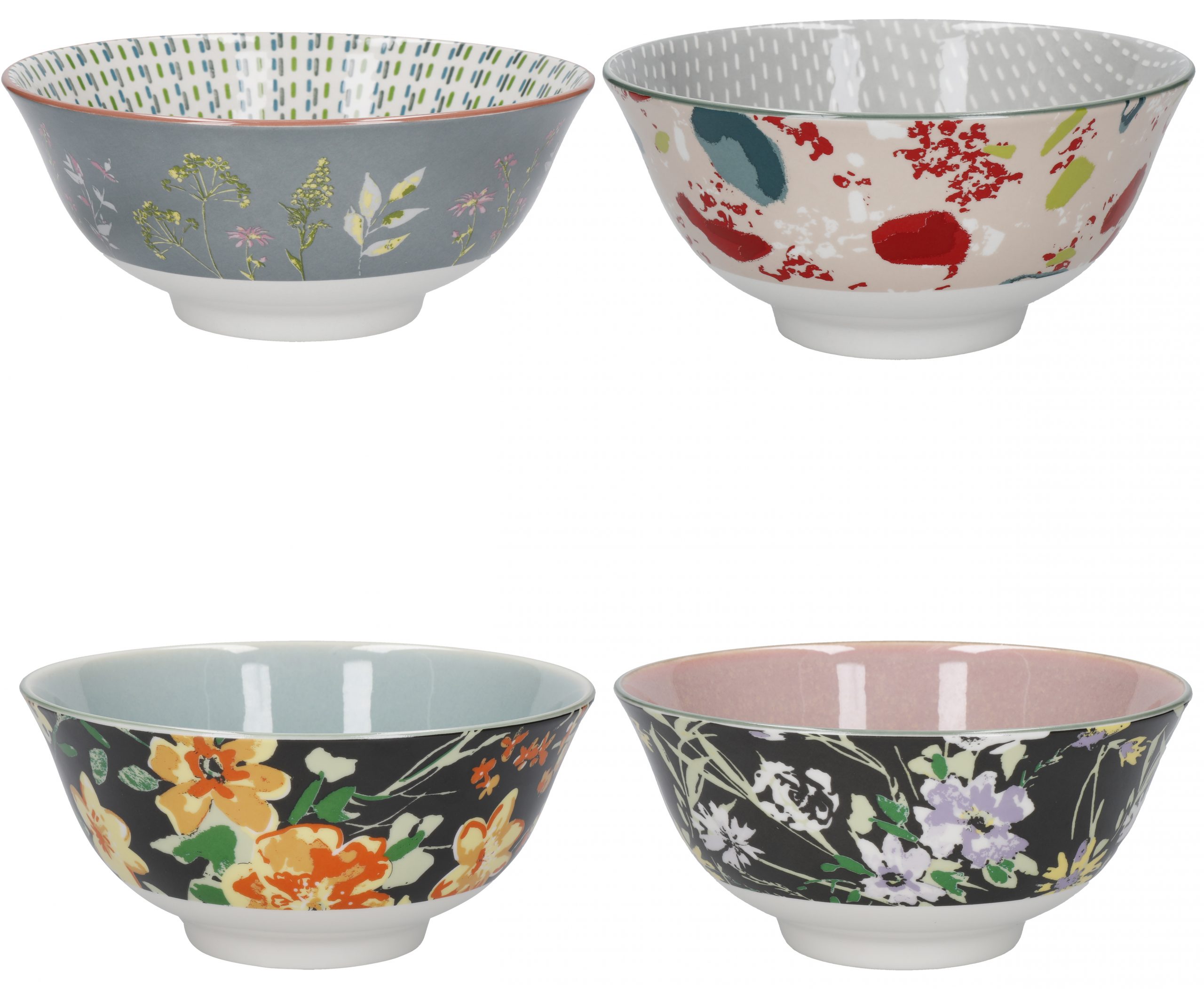 Kitchen Craft Sada keramických misek Floral