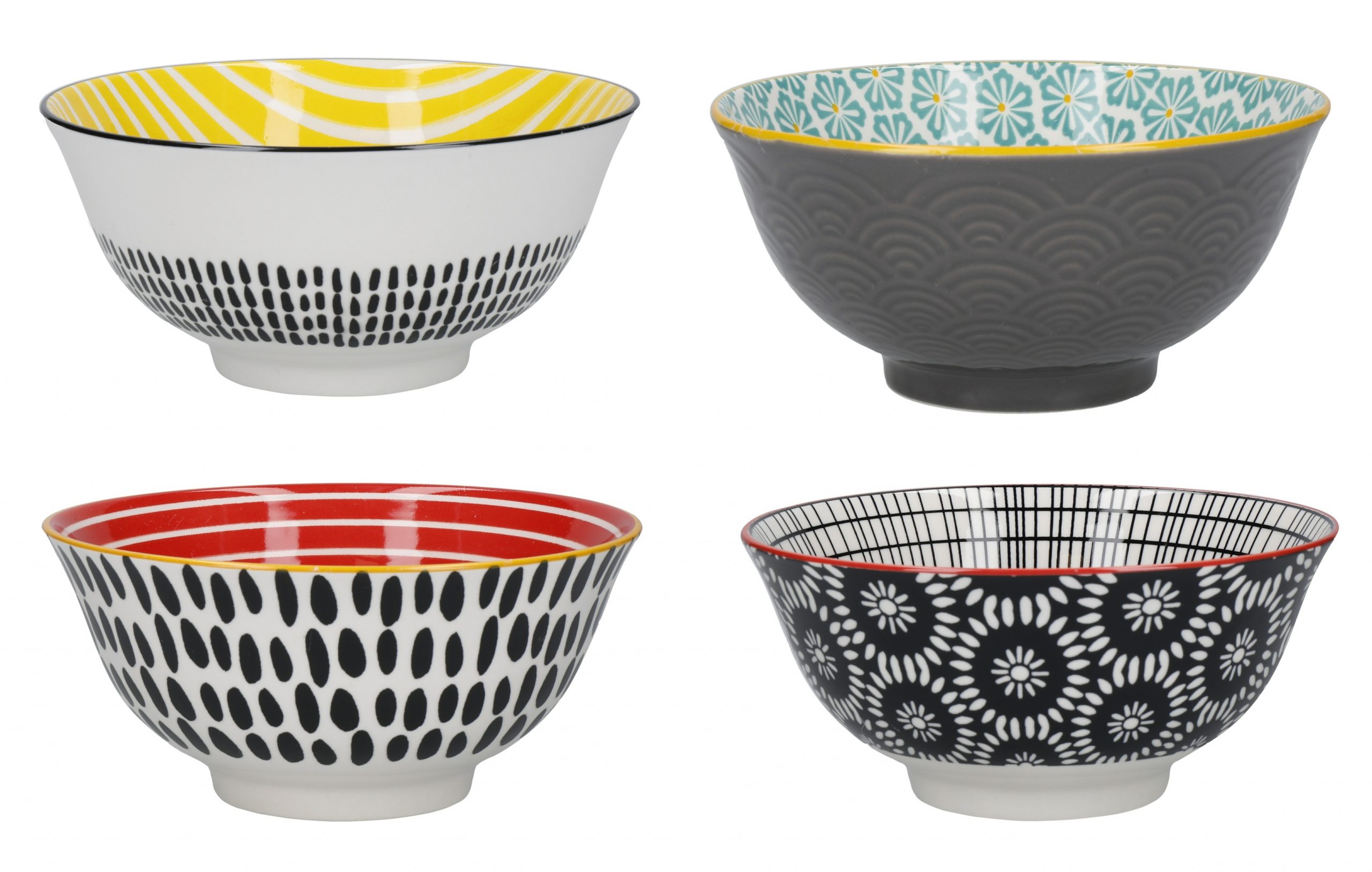 Kitchen Craft Sada keramických misek Monochrome