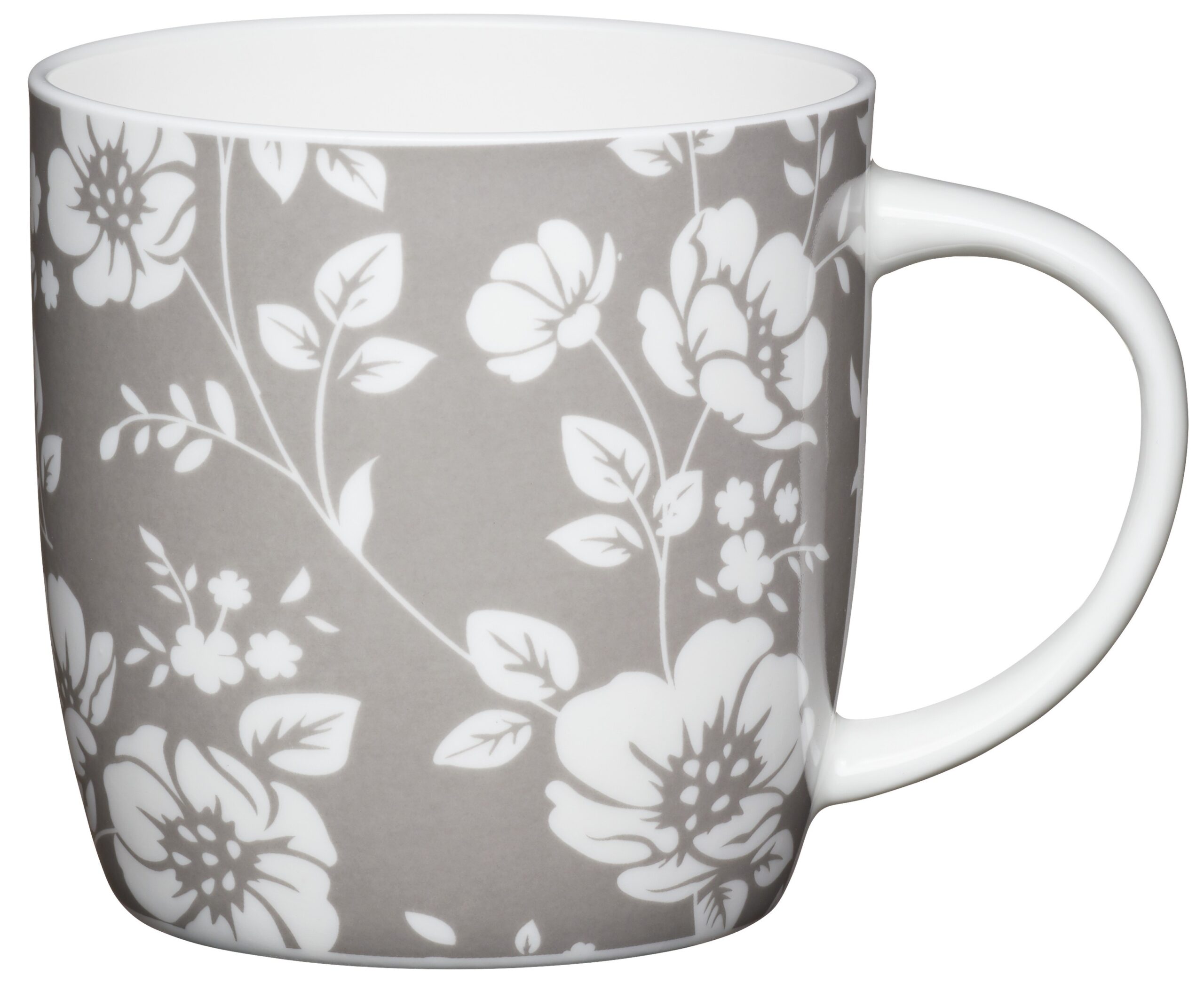 Kitchen Craft Porcelánový hrnek Grey Floral