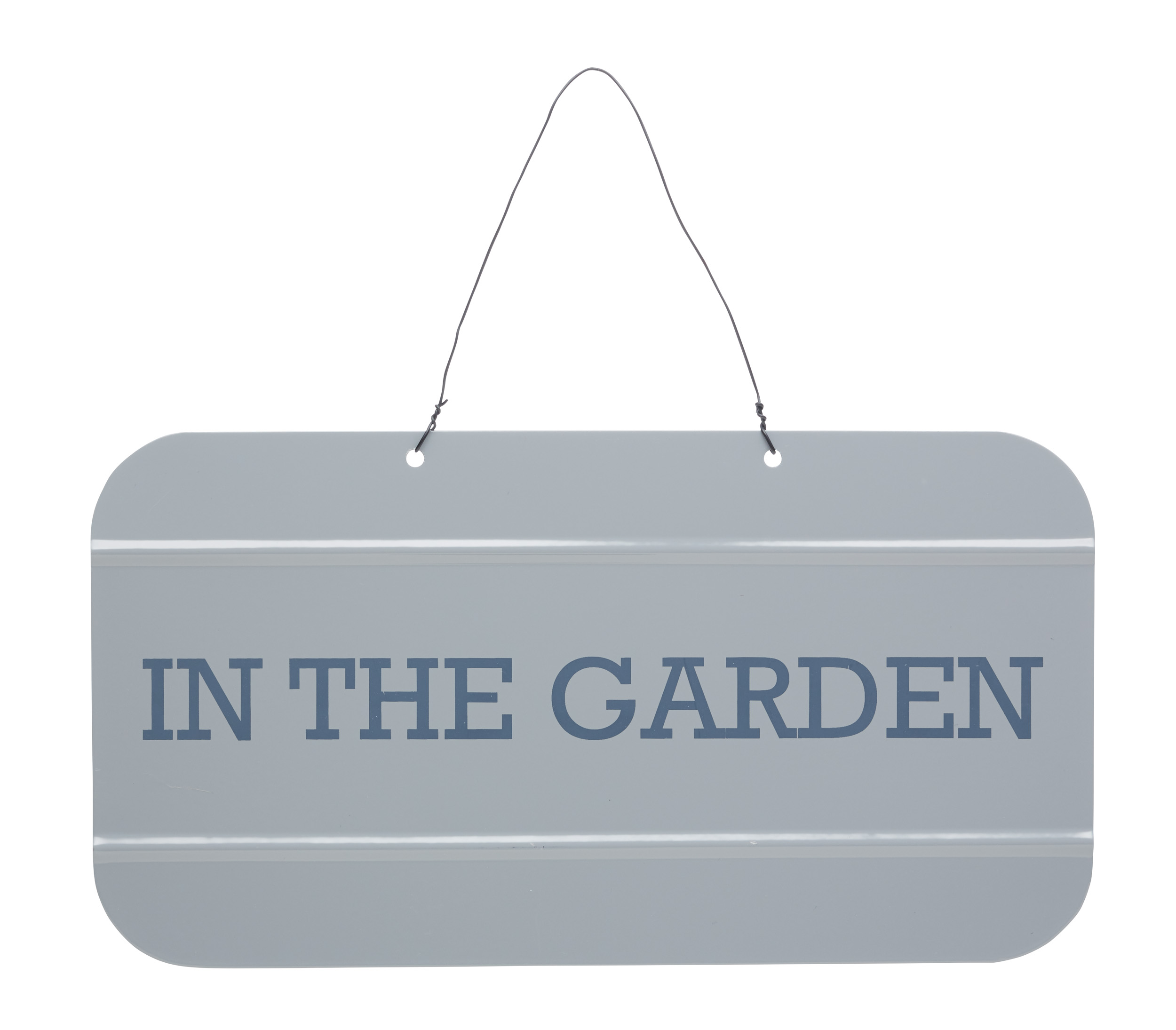 Kitchen Craft Plechová cedulka Living Nostalgia šedá