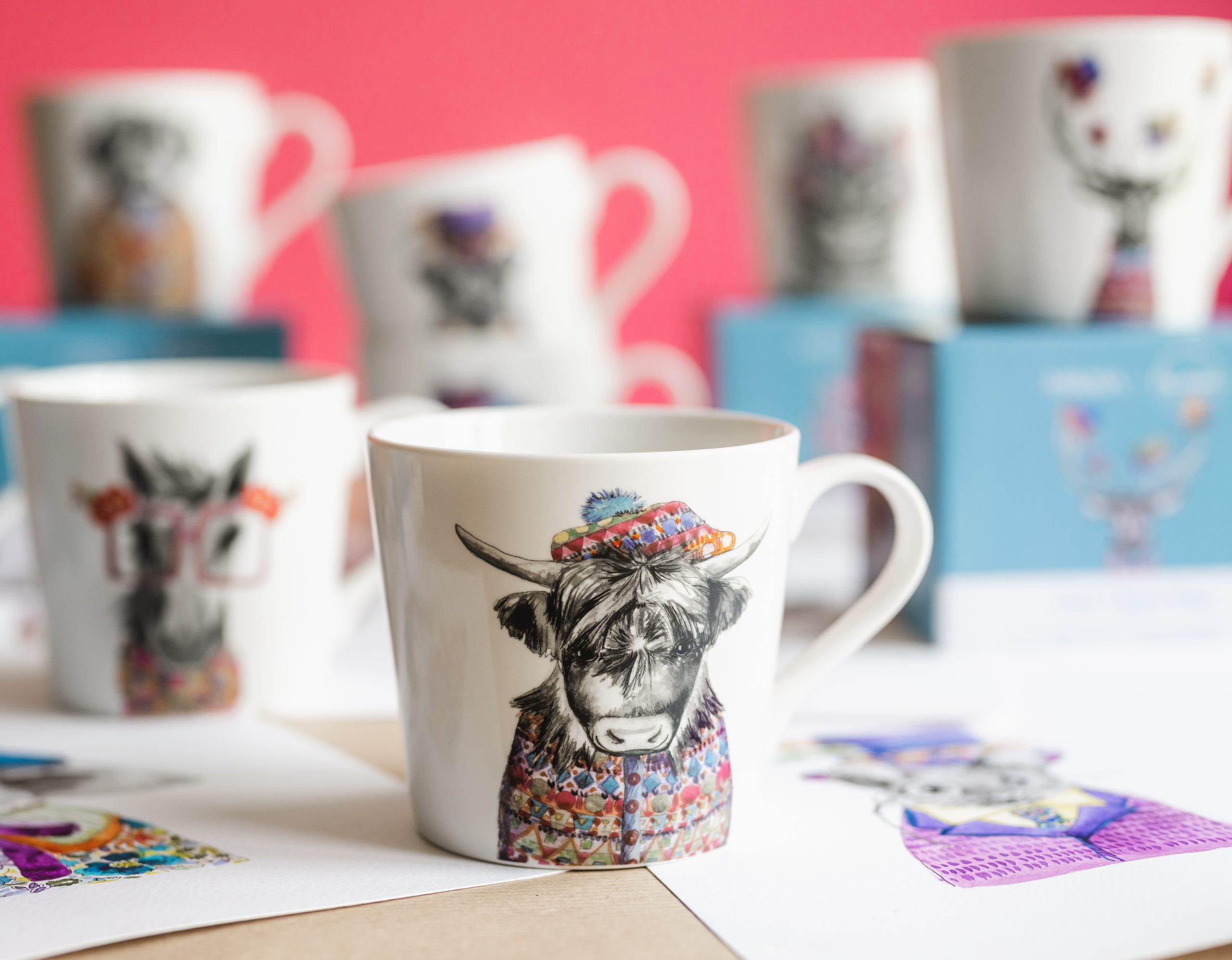 Kitchen Craft Porcelánový hrníček Tipperleyhill Highland Cow