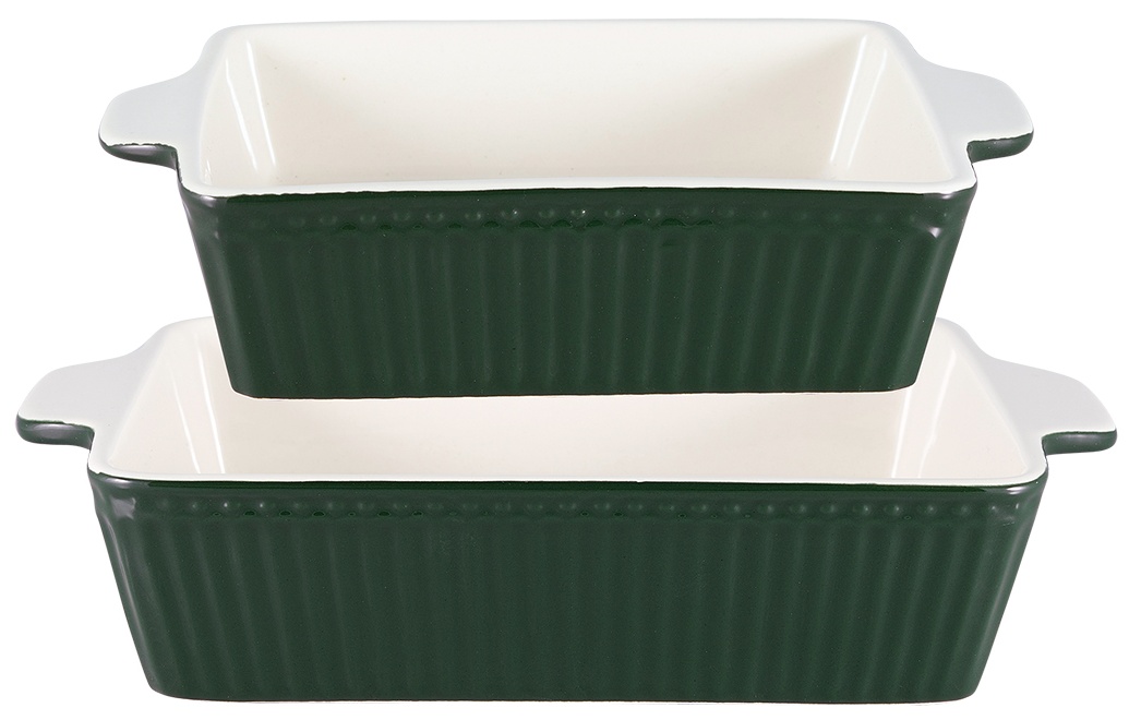 GreenGate Sada keramických pekáčků Alice Pinewood Green malých