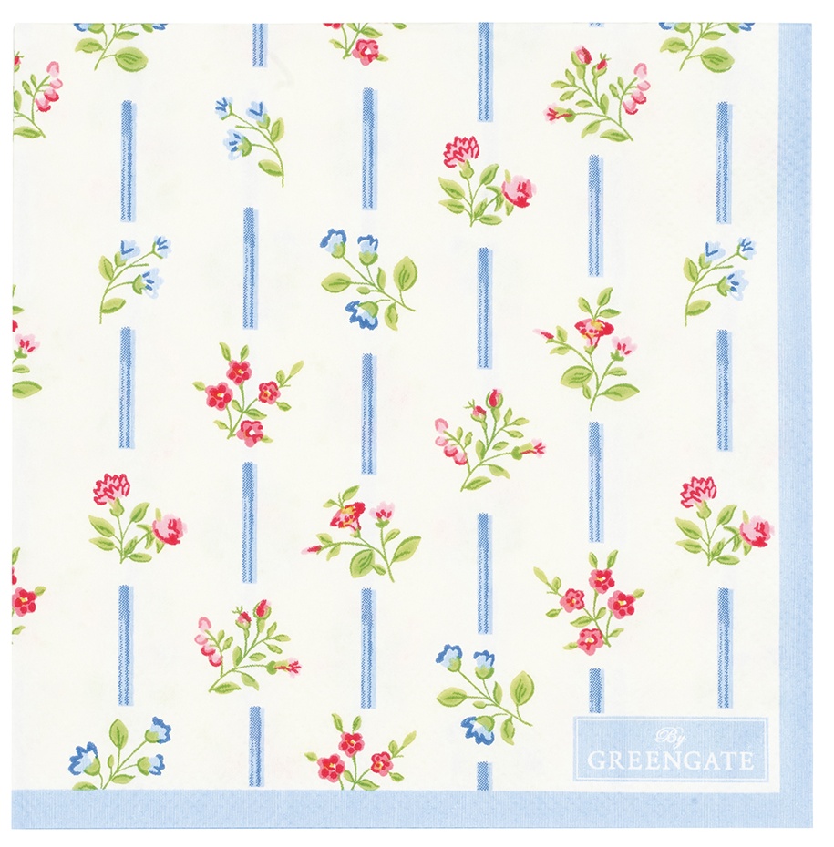 GreenGate Papírový ubrousek Hannah White malý