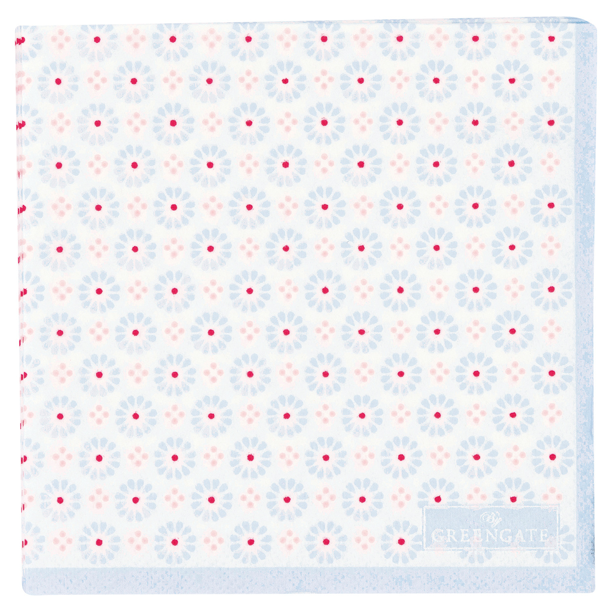 GreenGate Papírový ubrousek Narina Pale Blue malý