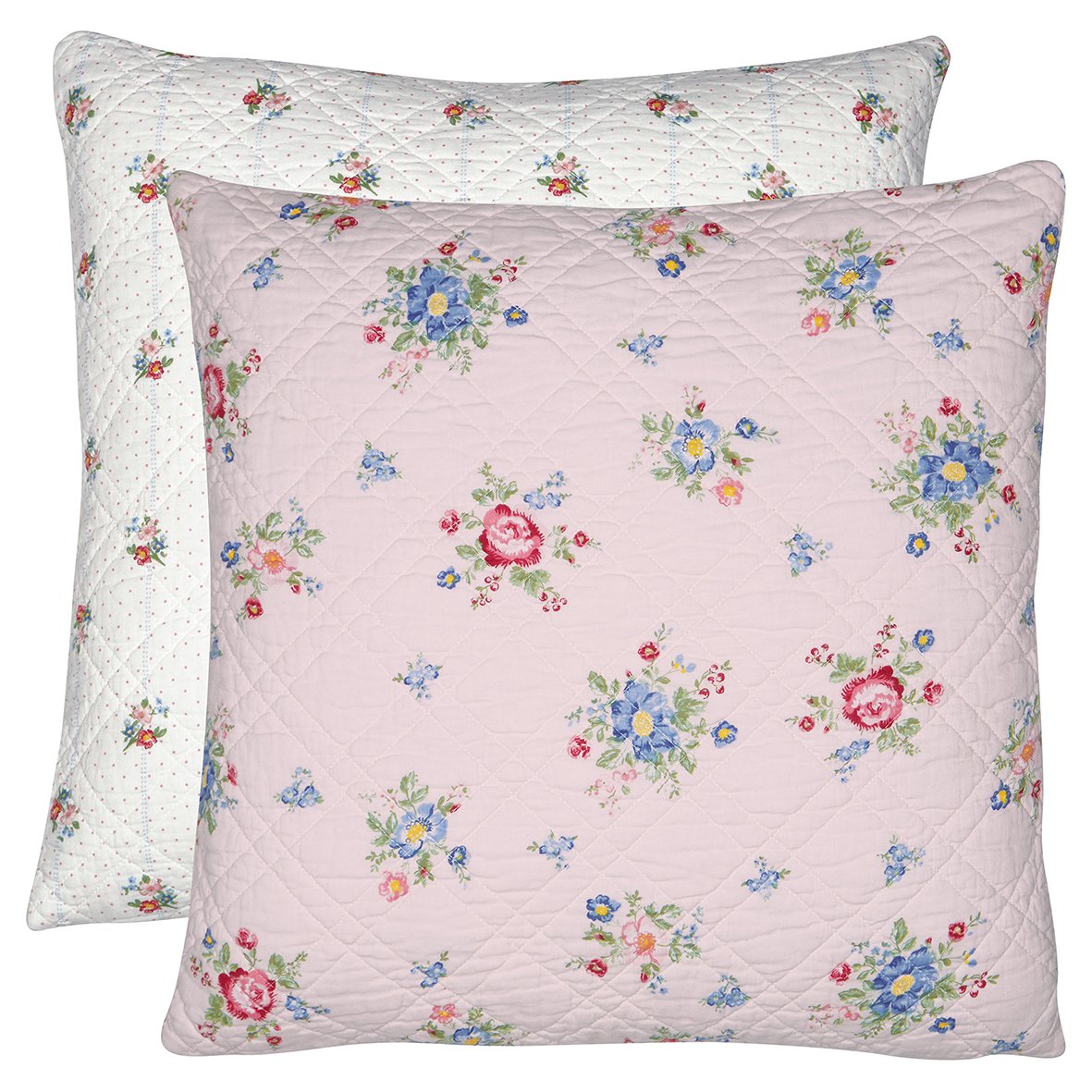 GreenGate Prošívaný polštář Roberta Pale Pink 50x50