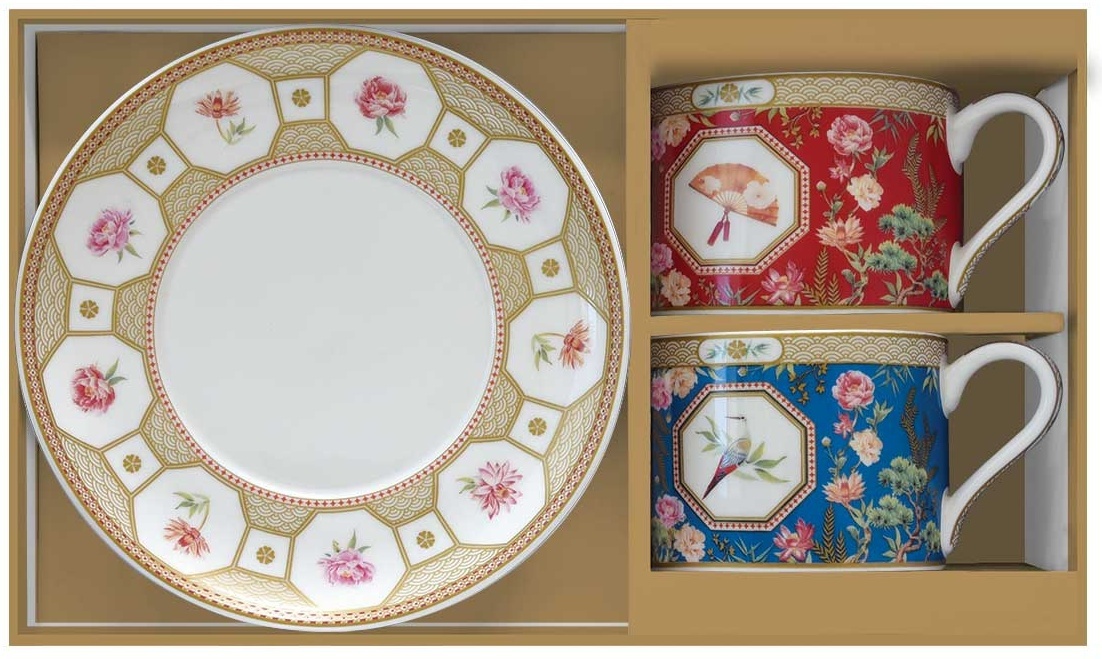 Easy Life Porcelánové šálky a podšálky Jardins D´Orient