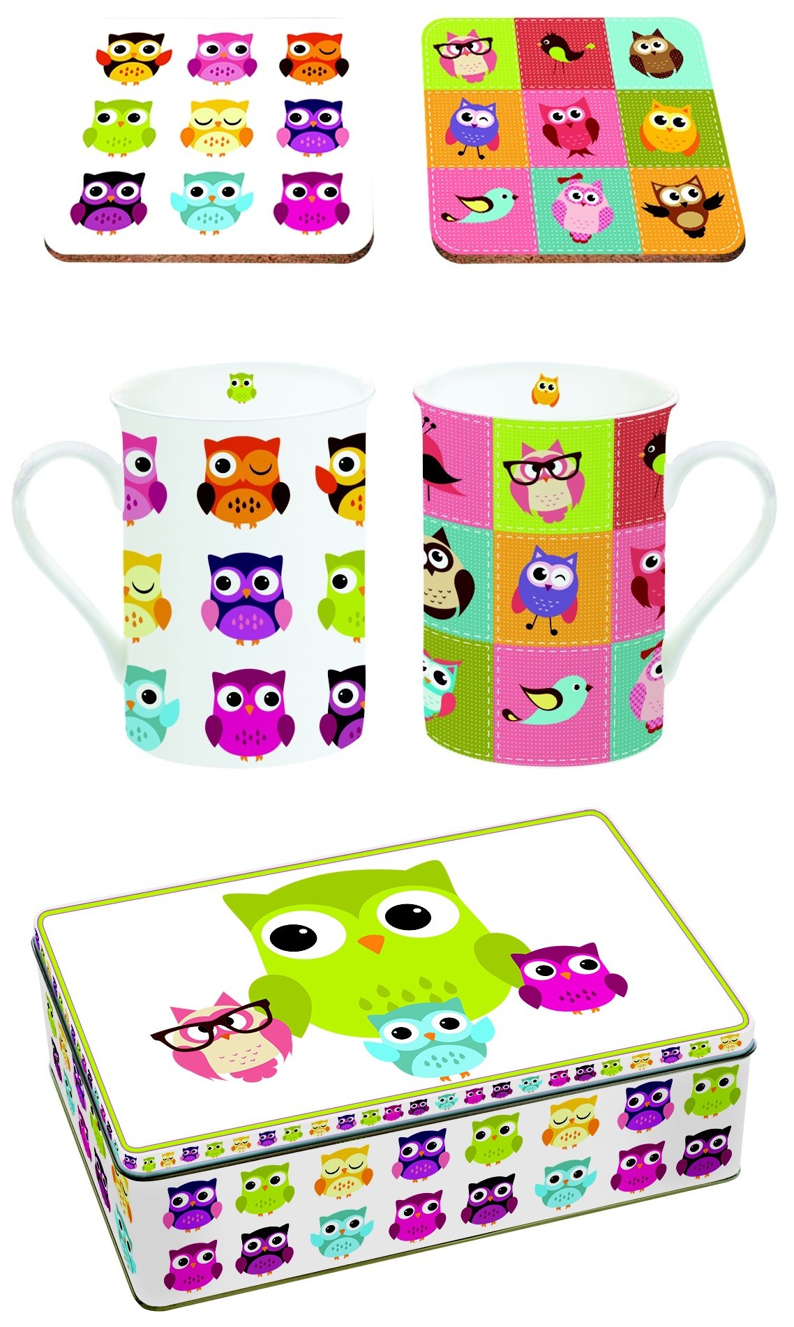 Easy Life Sada dvou hrnků Owls