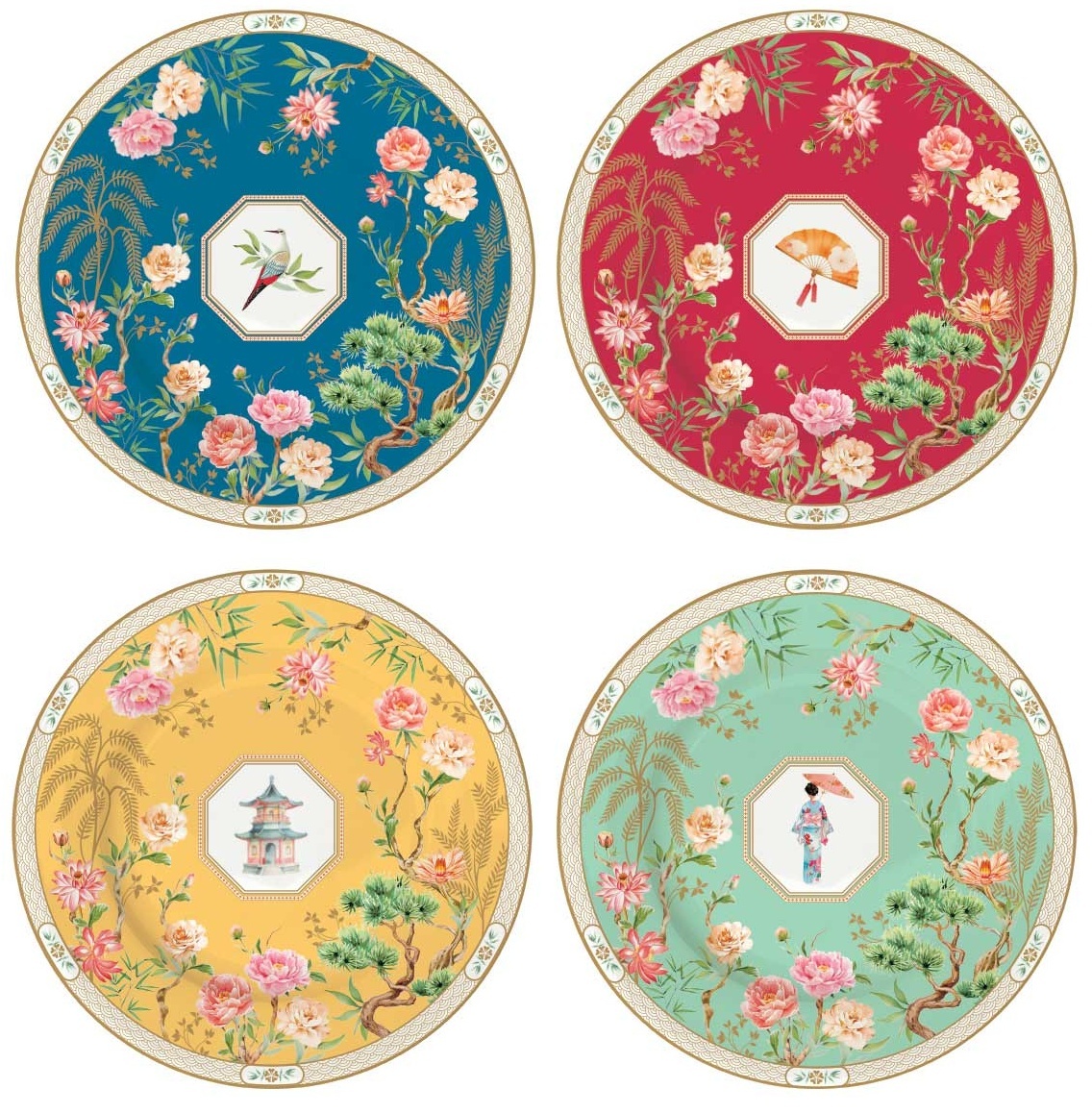 Easy Life Porcelánové dezertní talíře Jardins D´Orient