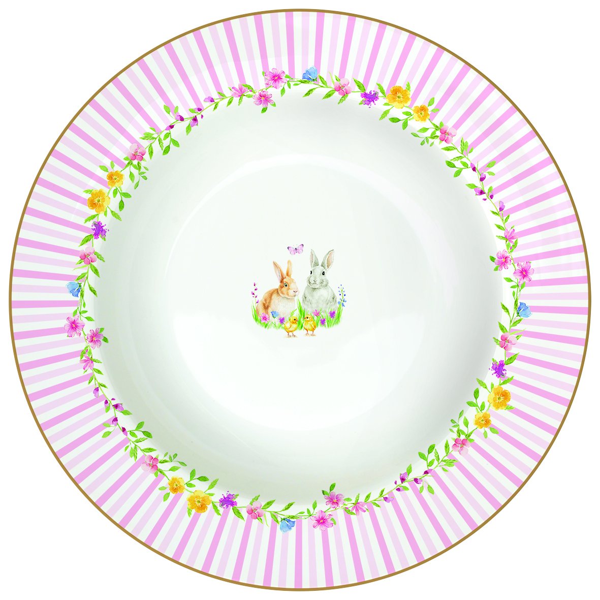 Easy Life Porcelánový polévkový talíř Happy Easter