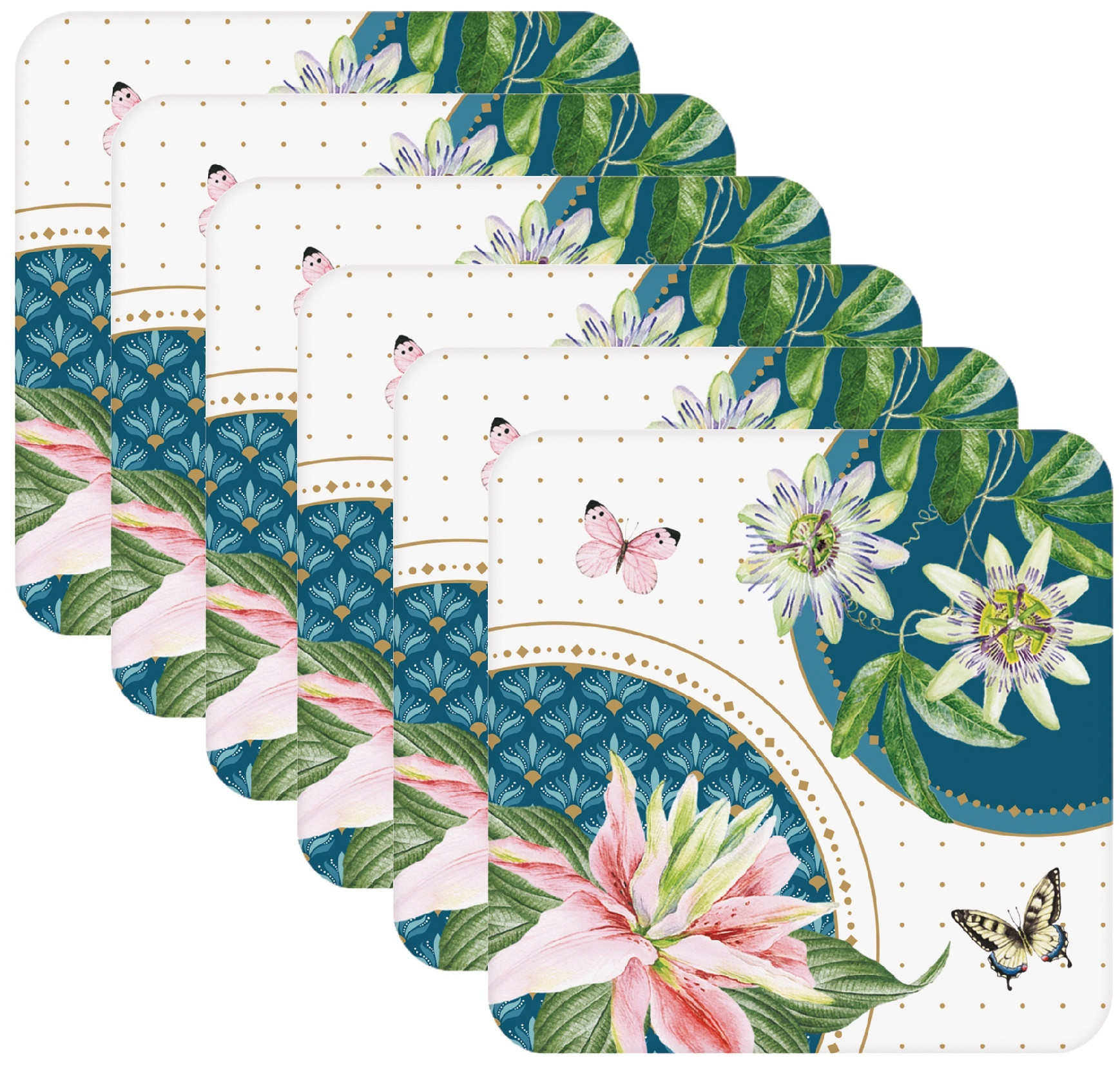 Easy Life Korkové podložky pod skleničky Voyage Tropical