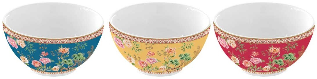 Easy Life Sada tří porcelánových misek Jardins D´Orient