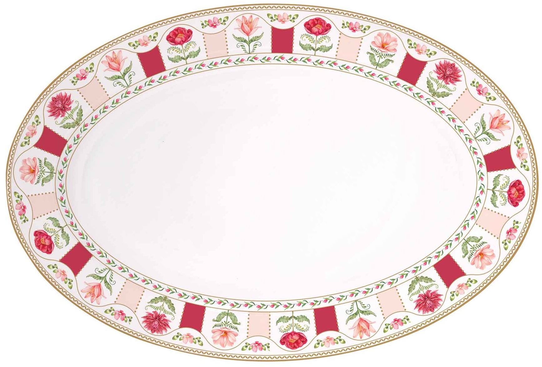 Easy Life Porcelánový servírovací talíř Flowery