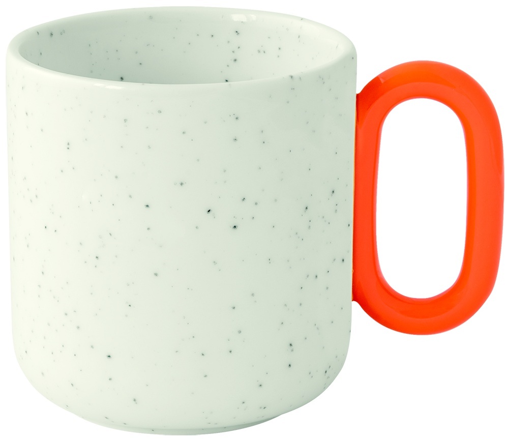 Easy Life Porcelánový hrnek Creative Coloured White Orange