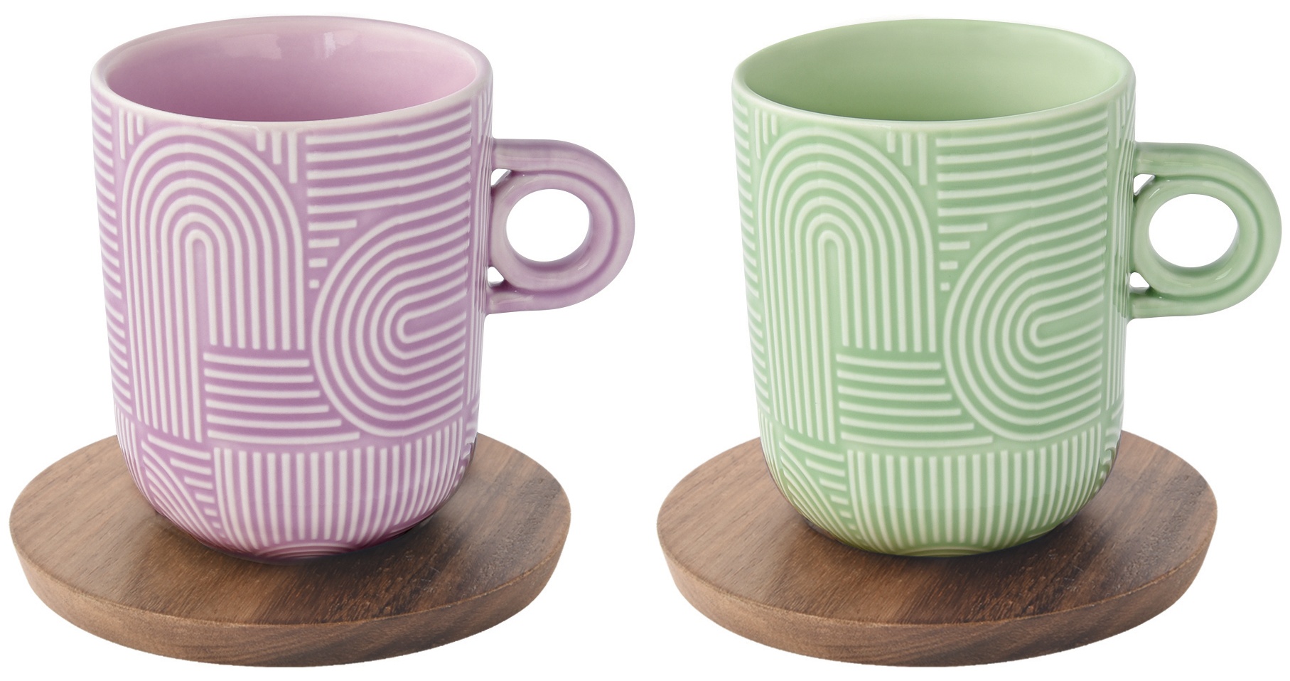 Easy Life Porcelánové šálky a podšálky Take A Loop Design 3