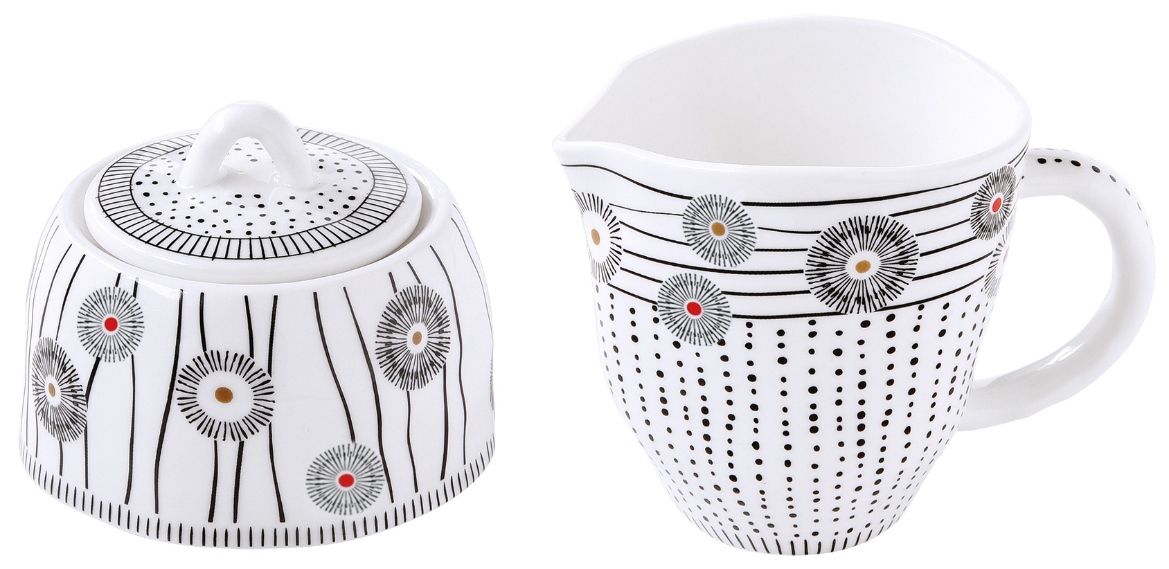 Easy Life Porcelánová cukřenka a mléčenka Organic